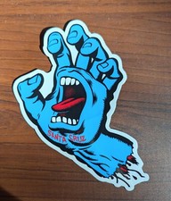 SANTA CRUZ SKATEBOARDS Screaming Hand Blue 6" Vinyl Sticker Decal Slap Skate