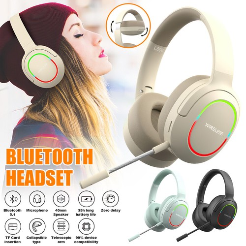 Wireless Gaming Headset For PS4, PS5, Xbox, Switch, PC Foldable Noise-Cancelling