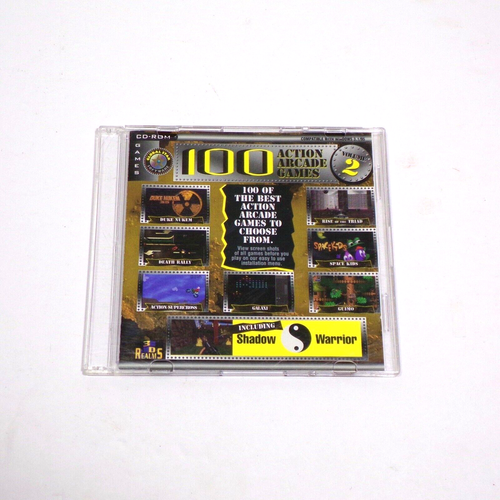 100 Action Arcade Games Pc CD ROM Computer Game VOLUME 2 DUKE NUKEM 3D ...