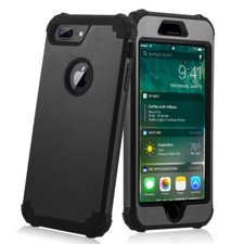 Heavy Duty Rugged Shockproof Armor Case Cover with A Glass for iPhone 7 8 Plus