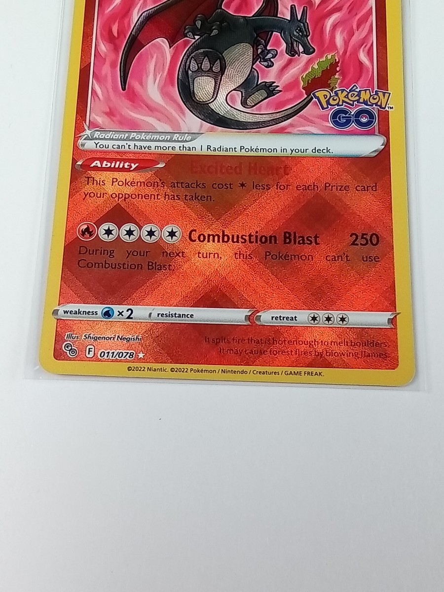 Radiant Charizard 11/78 Reverse Holo Rare Pokmon GO Card 2022 | eBay Radiant Charizard 11/78 Reverse Holo Rare Pokmon GO Card 2022 | eBay