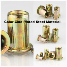 M3 4 5 6 8 10 12 Zinc plated rivet nuts blind nut Nutserts Color Zinc Steel