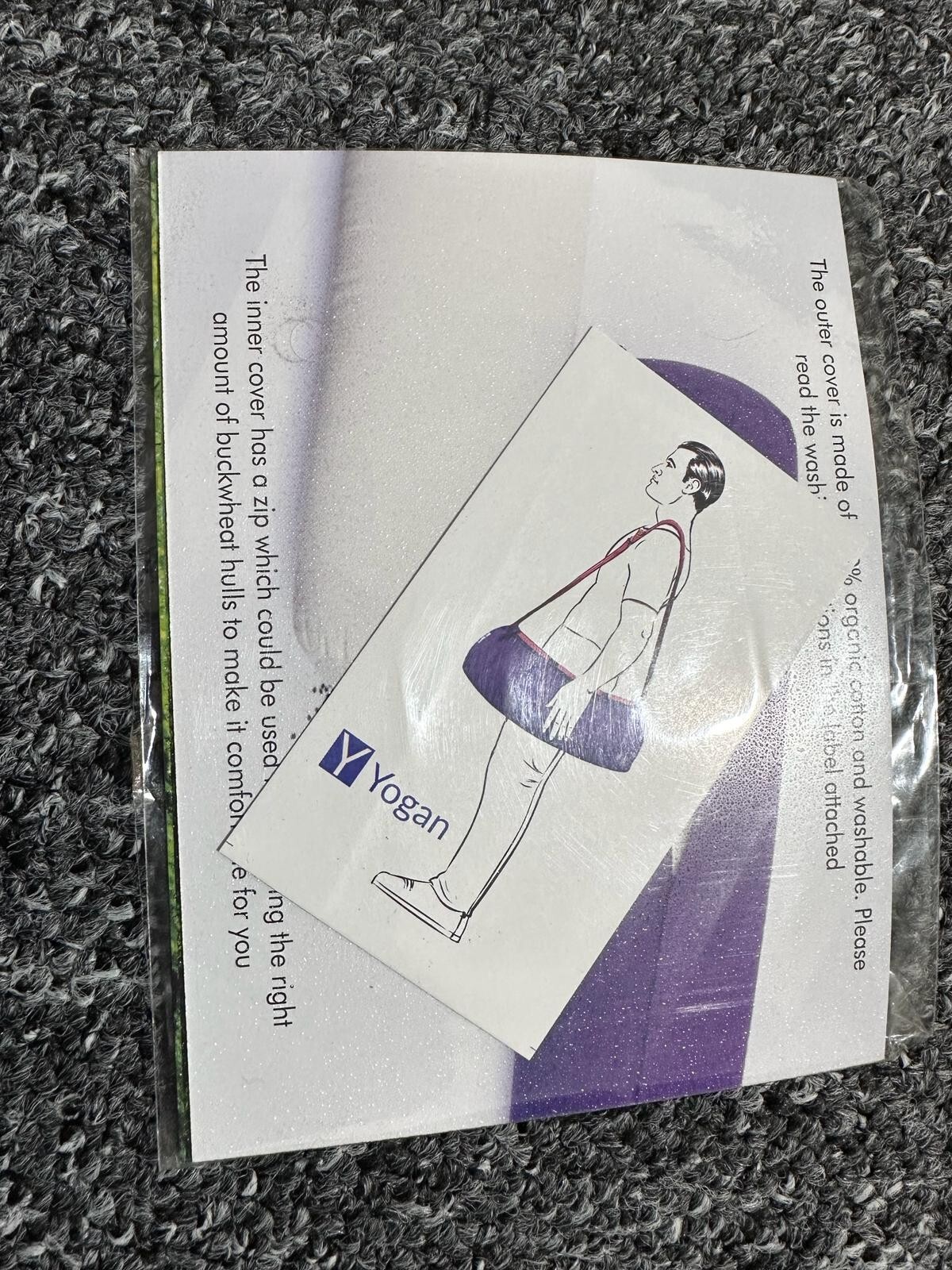 Yogan Yoga Bolster with an Organic Cotton Yoga Strap. eBay