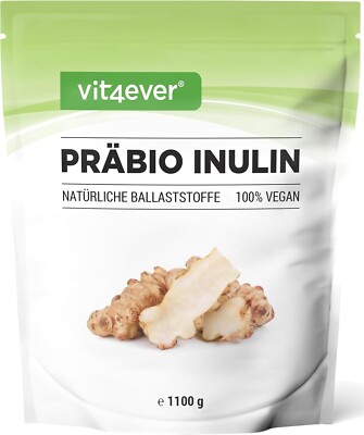 PREMIUM INULIN PULVER 1100 g - natürliche Ballaststoffe - Vegan - Darmflora 