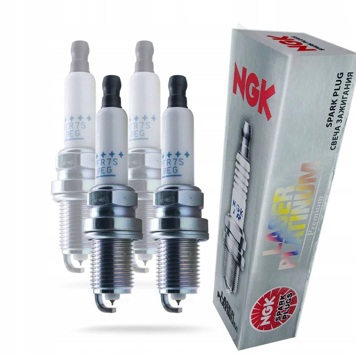 GENUINE NGK Spark Plug 1675 SET of 4 pcs. PFR7S8EG