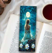 Bookmark Lady Selene Of The Moon Mystical Evening Gift for Book Readers Women