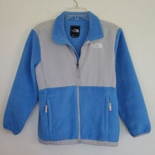 The North Face Denali Girls Blue Gray Fleece Jacket L