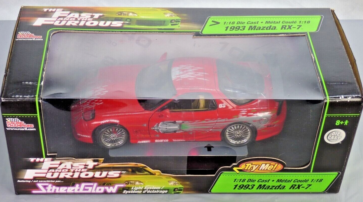 Mazda RX7 FD Fast Furious Vintage Rare 1:18 Dominic Toretto Toy
