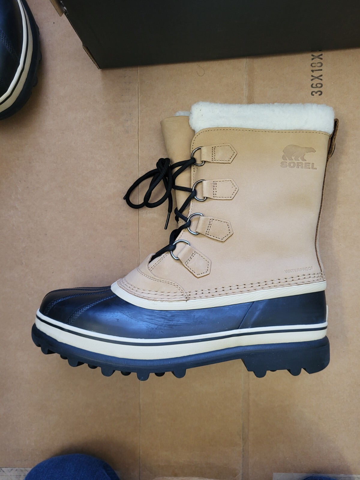 SOREL Men's Caribou Waterproof Leather Snow Boots, Size 11.5 New image 5