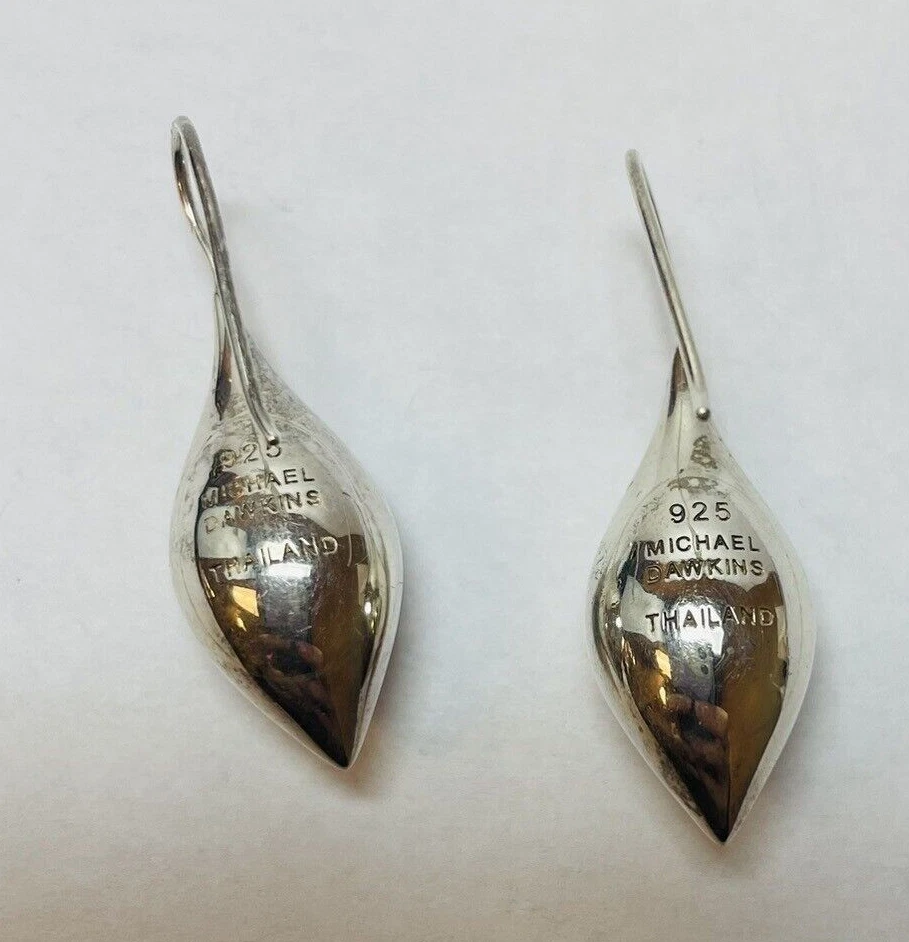 Серьги-крючки Michael Dawkins из стерлингового серебра 925 пробы - Изображение 2 из 4