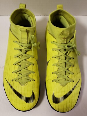 Nike Mercurial Superbly X12 Volt Yellow Size 6 Youth Soccer Indoor