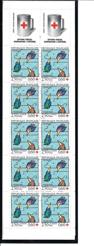 TIMBRES FRANCE 1992 CARNET CROIX ROUGE - NEUF (non plié) ** - Côte Y&T 15,00 - Photo 1/1