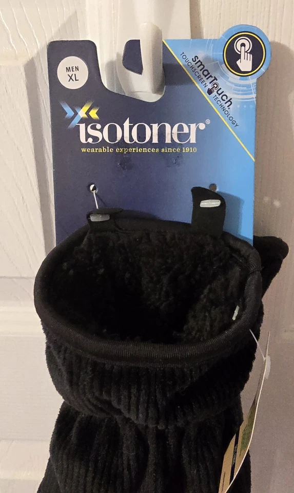 Guantes de nieve Isotoner Active Smart Touch negros de invierno para hombre talla XL nuevos Foto 2 de 4