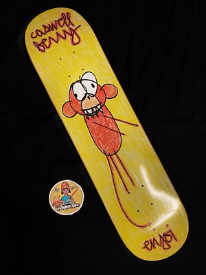 RARE Enjoi Caswell Berry Monkey Cartoon Scribble Skateboard Deck