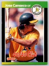 1989 Donruss JOSE CANSECO #643 Oakland Athletics A's 40 / 40 Club