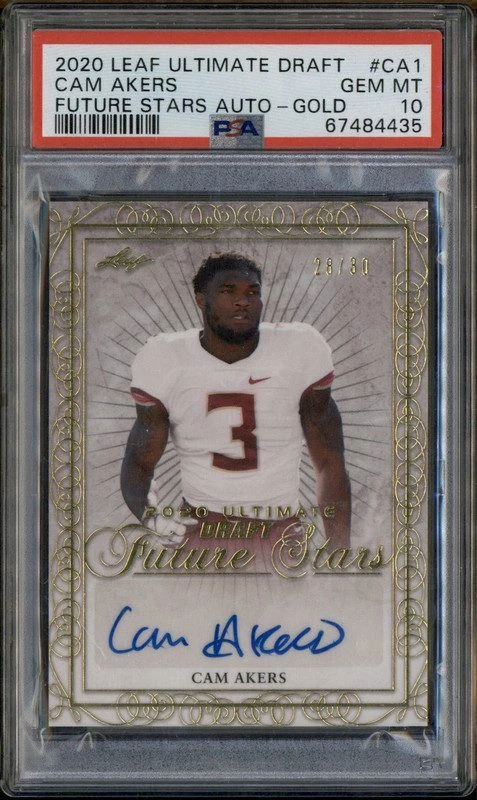 Cam Akers Leaf Ultimate Draft Future Stars Autographs #CA1 Gold