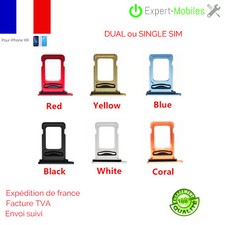 iPhone XR- Tiroir SIM 6 COULEURS AU CHOIX dual/single sim 