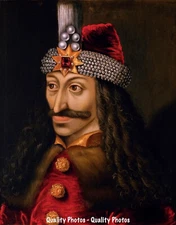Vlad The Impaler 8.5x11" Photo Print Tepes Original Dracula, Romanian Hero Devil