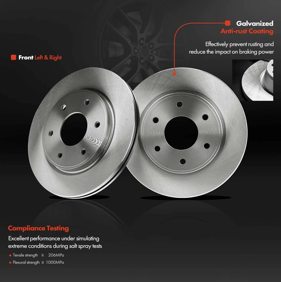 Rotores y pastillas de freno de disco delanteros + pinza para INFINITI QX56 Nissan Armada Titan Foto 4 de 4