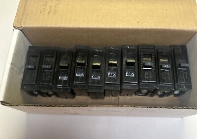 GENERAL ELECTRIC,TQL120,CIRCUIT BREAKER 20A 120/240V 1P LOT OF 10
