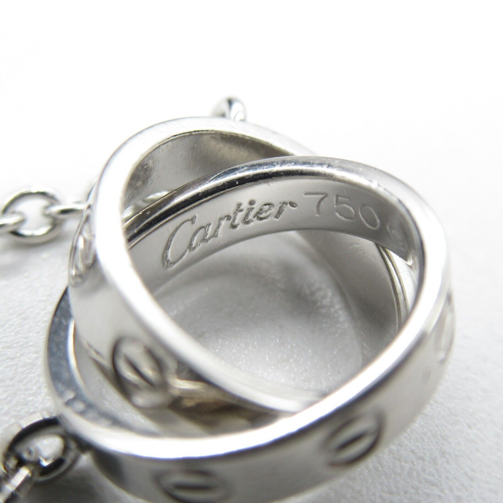 CARTIER Baby Love Necklace 18KWG White Gold Used women eBay