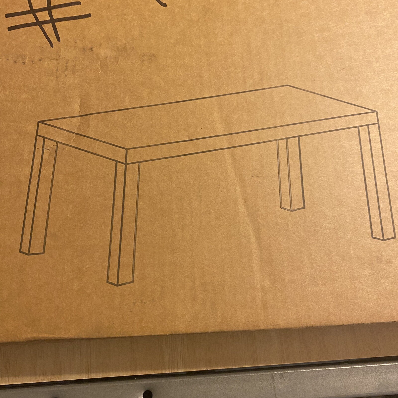 Ameriwood Home Parsons Coffee Table Espresso 19 in x 39 in x 18 in New