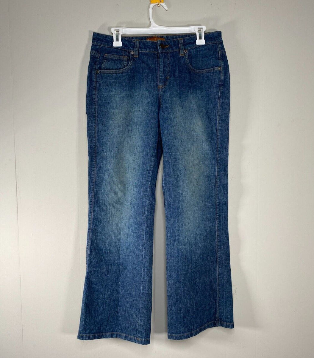 Lee ONE TRUE FIT Bootcut Denim Jeans Women's 7/8 Short Blue Casual Pants