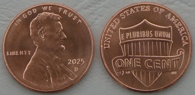 USA 1 Cent Lincoln 2025 D unz.