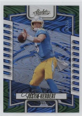 2023 Panini Absolute Green Waves 46/50 Justin Herbert #1 13ql
