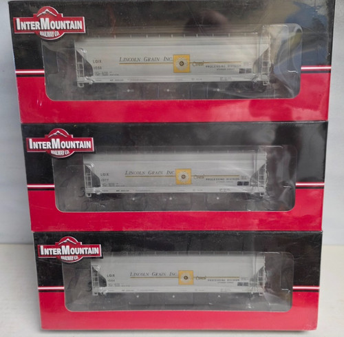 Lincoln Grain 4650CF 3 bahías tolva HO InterMountain Pacific Western Set 1 1119-3B | Condition: New