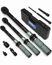 9-Piece Click Torque Wrench Set for Cars, Bikes & Trucks - Durable & Compact