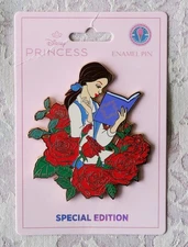 DISNEY PALM BELLE CHAPTER OF ROSES LE 200 JUMBO PIN BEAUTY & THE BEAST