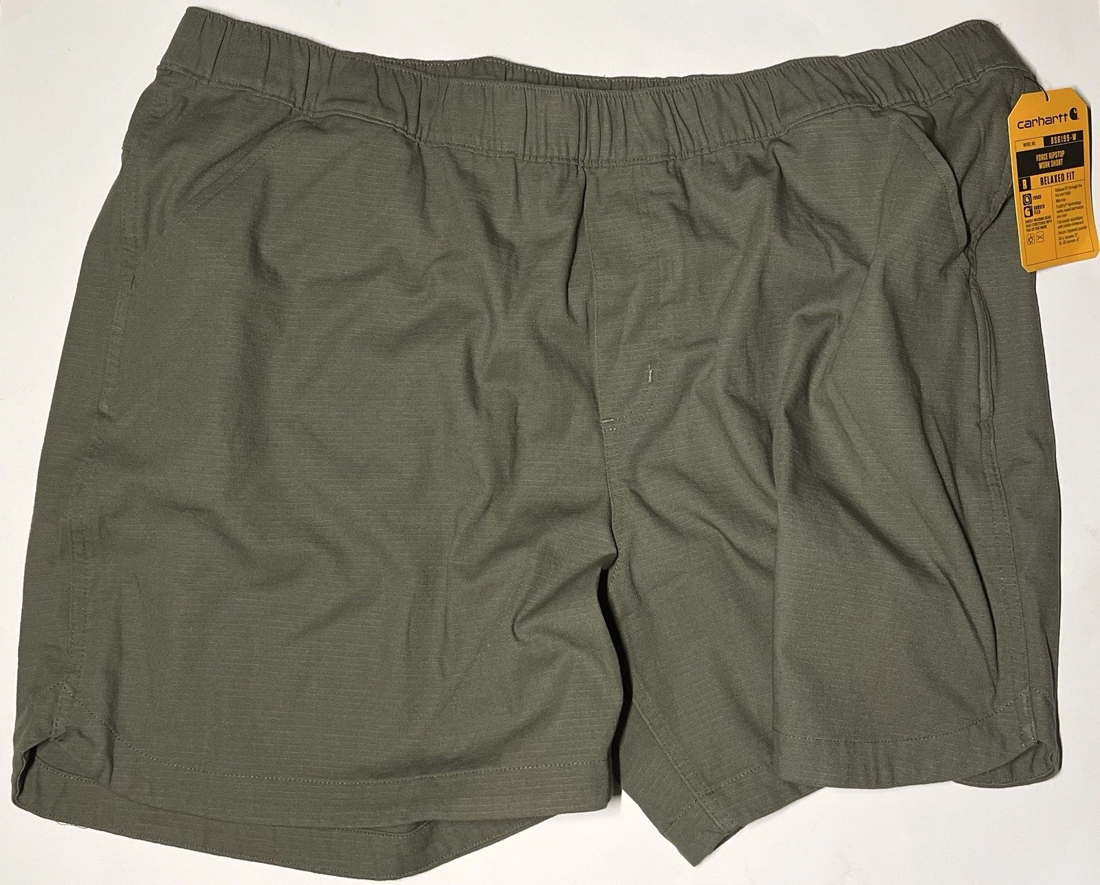 NEW Womens 2X Carhartt Force Ripstop Work Short Relaxed Fit Green