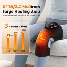 Cordless Electric Knee Massager Heating Vibration Massage for Joint Pain Relief