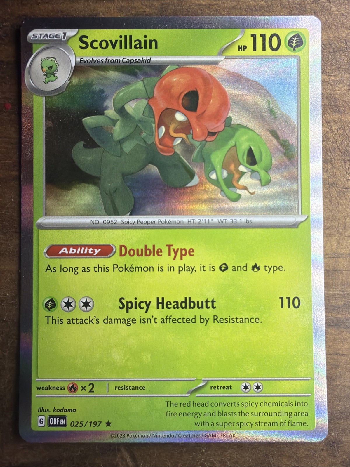 Scovillain [Holo] 25/197 Pokémon TCG Obsidian Flames