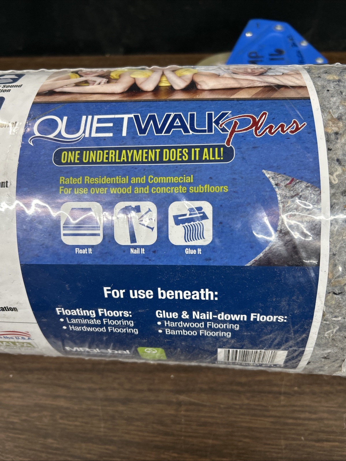 QuietWalk Plus Laminate Hardwood 3-ft W x 33.34-ft L x 3 -mils Premium Felt