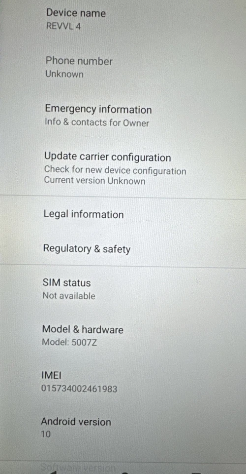 T-Mobile REVVL 4 5007Z 32GB Black (Metro) Smartphone Fast Ship Good Used Blemish - Image 2 of 4
