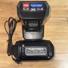 GENUINE TORO FLEX VOLT POWER SYSTEM  BATTERY CHARGER AND BLACK 60V Battery
