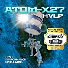 Atom X27 HVLP Spray Gun – Pro Auto Paint Tool + FREE GunBudd Light