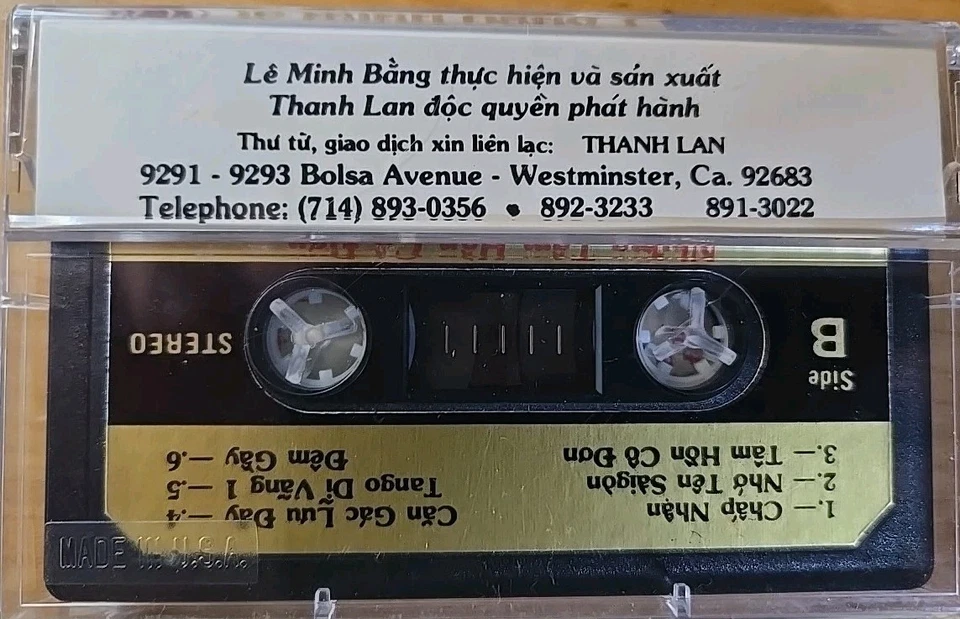 Le Minh Bang 1 - Nhung Tam Hon Co Don - Bang Cassette Phát Hành 1982 Foto 2 de 4