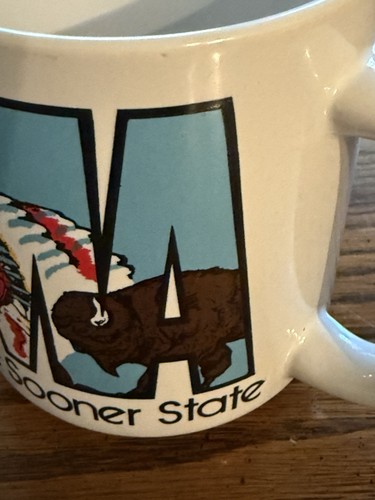 Oklahoma Souvenir Kaffeetasse / Becher. Der frühere Staat. "Kleine Welt". Korea. - Bild 6 von 11