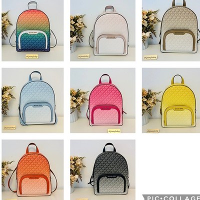 Michael Kors Jaycee Medium Ombré Signature Logo Backpack  wallet