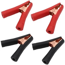 4PCS 100A Insulated Alligator Clips Jumper Cable Clamps for Battery Charging