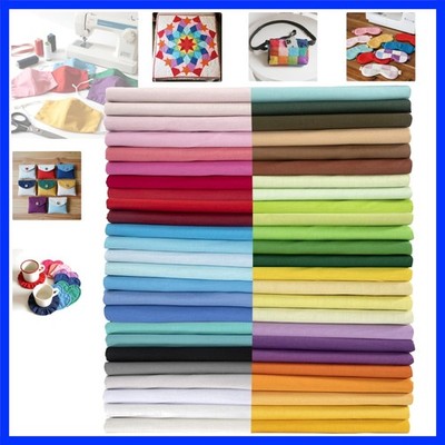 50pcs 100% Cotton Fabric Bundle 10'' x 10'' PreCut Fat Squares Sheets Printed F...