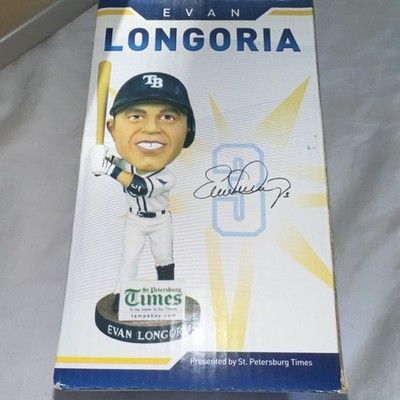 St. Petersburg Times Tampa Bay Rays Evan Longoria Autographed Bobblehead Boxed