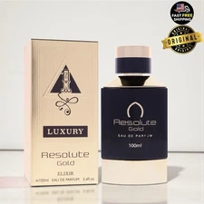 Luxury Resolute Gold Elixir by Khalis for Men - 3.4 oz EDP | Made In U.A.E