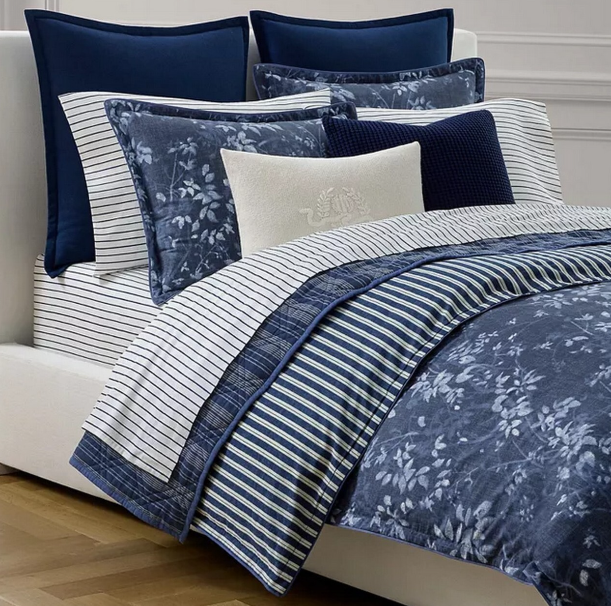 RALPH LAUREN Caterina Reversible 3-Pc Duvet Cover Set Full/Queen