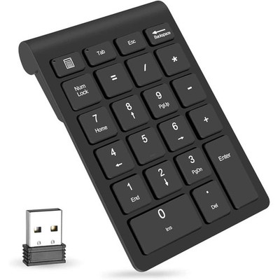 Wireless Number Pads, Numeric Keypad Numpad 22 Keys Portable 2.4 GHz 
