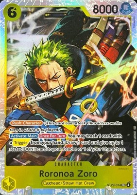   Roronoa Zoro   ST29-014 SR Structure Deck 29 Egghead Holo One Piece TCG NM