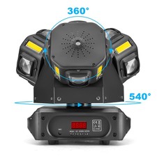 3 Head RGB Laser Moving Head Light Rotating Beam Stage Lighting DMX Strobe KTV